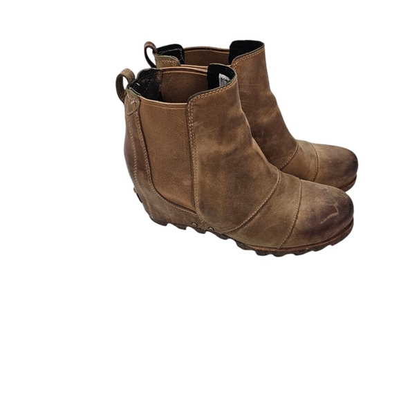 • Sorel • Lea Wedge Leather Casual Boot - Picture 2 of 4